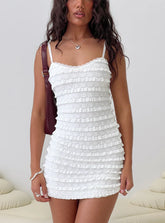 Christella Lace Mini Dress White