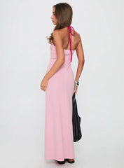 Teisha Halter Maxi Dress Pink