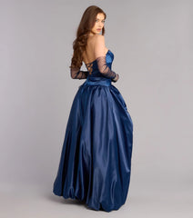 Grace Satin A-Line Bubble Formal Dress