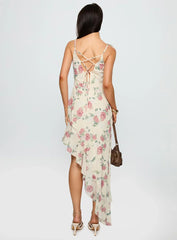 Chrysalis Asymmetrical Midi Dress Multi Floral
