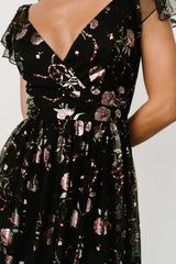 Devany Maxi Dress | Black Multi