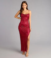 Virginia Rhinestone Fishnet Column Formal Dress