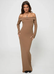 Maida Maxi Dress Light Brown