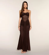 Sloane Mesh Mermaid Formal Dress
