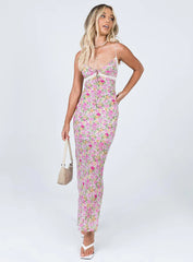 Emily Maxi Dress Pink Floral