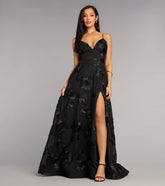 Quinn Soutache A-Line Slit Formal Dress