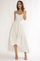 I'm Yours High-Low Hem Maxi Dress White
