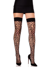Fractured Net Thigh Highs