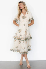 Cynthia Midi Dress | Cream Floral