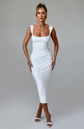 Malina Midi Dress - Ivory