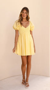 Sahirah Mini Dress - Yellow