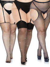 Rhinestone Fishnet Plus Hosiery Bundle
