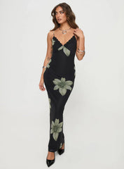 Stardrop Maxi Dress Black Floral