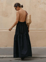 Elegant Backless Maxi Dress For Women