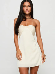 Irena Strapless Mini Dress Champagne