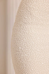 Embellished Cut Out Maxi Dress in White