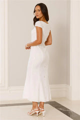 Oceanfront Dreams Midi Dress White