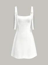 Bow-Strap Backless Mini Dress