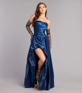 Grace Satin A-Line Bubble Formal Dress