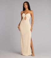 Catrina Crochet Slit Formal Dress