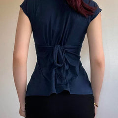 Plunge Tie Back Top