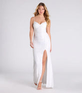 Rory Sweetheart Slit Bodycon Lace Formal Dress