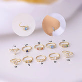 Chic Colorful Cz Inlaid Nose Piercing Nose Hoop
