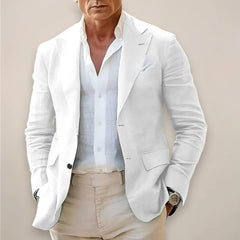 Men’S Casual Blazer – Modern Linen Blend, Sophisticated All-Day Comfort