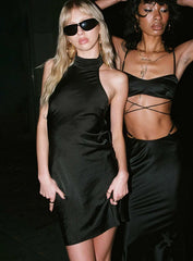 Take Me Back Mini Dress Black
