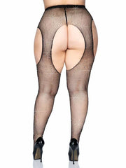 Rhinestone Fishnet Plus Hosiery Bundle