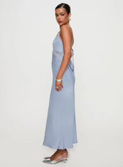 Treasure Bias Cut Maxi Dress Blue