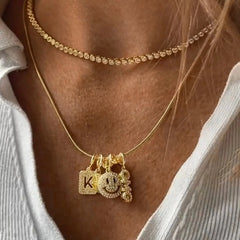 Block Pavé Number Cluster Charm - 0