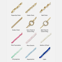 Cluster Charm Necklace - Cable Chain