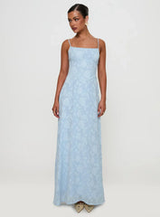 South Of France Maxi Dress Blue Petite