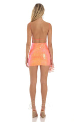 Sequin Dress in Orange