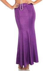 Shimmer Spandex Mermaid Costume Maxi Skirt