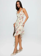 Chrysalis Asymmetrical Midi Dress Multi Floral