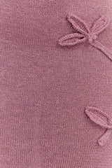 Celestino Floral Metallic Knit Maxi Dress - Pink