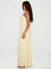 Members Only Maxi Dress Yellow Floral