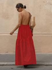 Elegant Backless Maxi Dress For Women