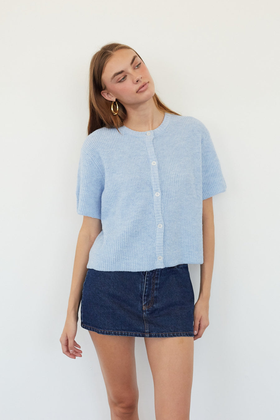 Gabriette Ribbed Knit Cardigan