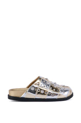 Azalea Wang Anslie Gold Slip On Flat