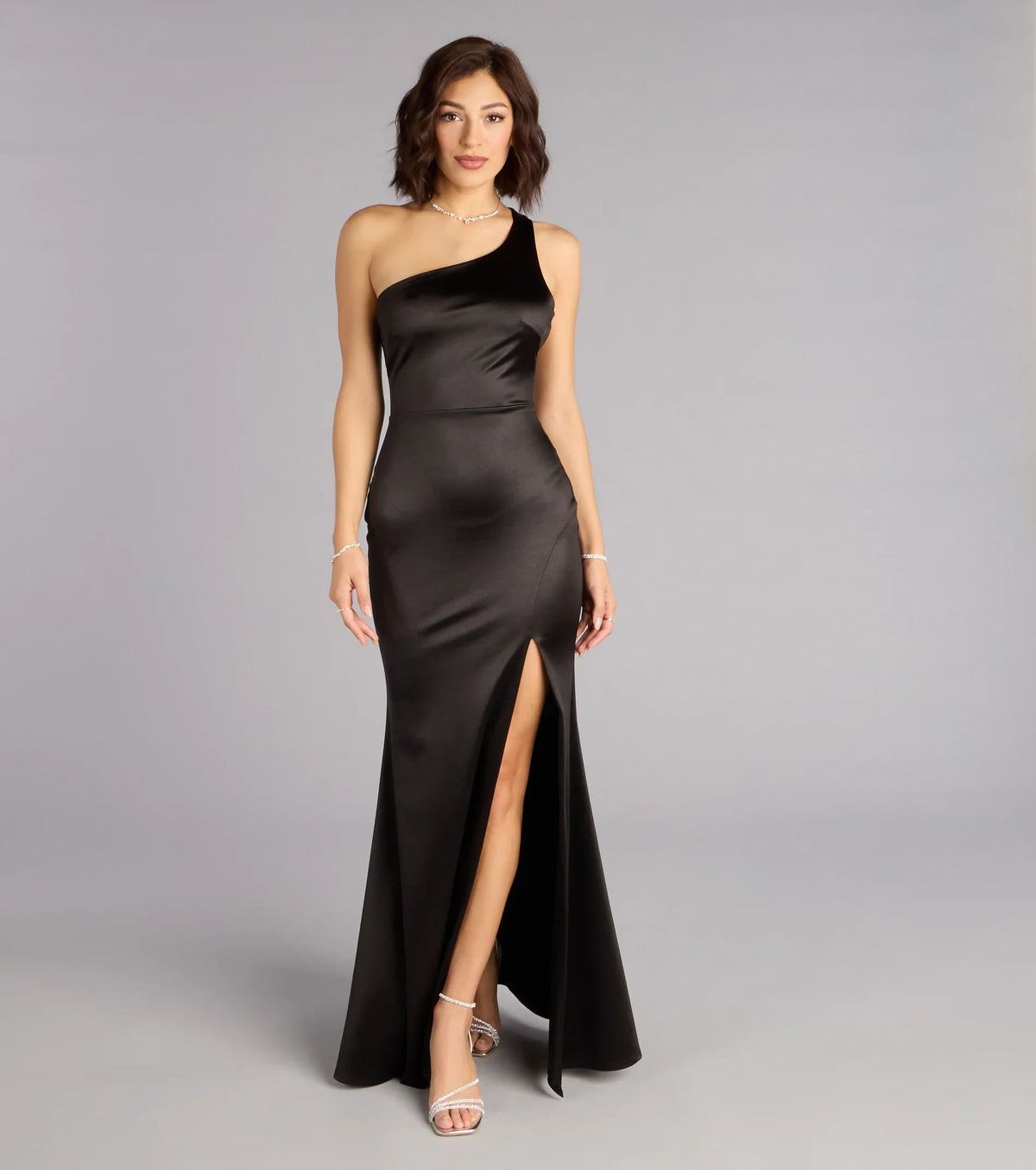 Willow Satin One-Shoulder Formal Dress