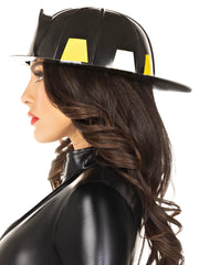 Black Fire Chief Costume Hat