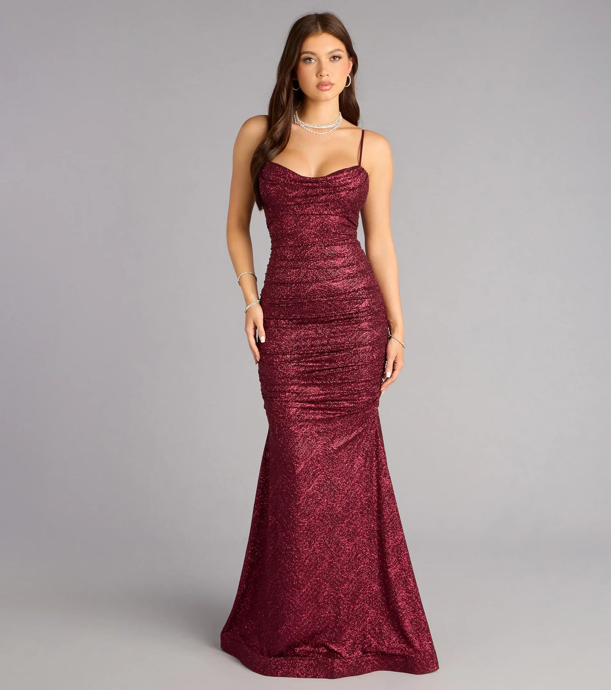 Adelyn Glitter Knit Mermaid Dress