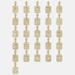 Block Pavé Initial Cluster Charm - Q