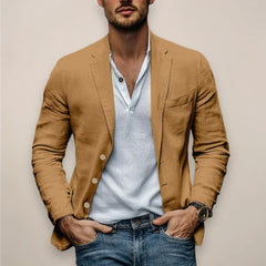 Men’S Linen Blazer – Lightweight Comfortable, Elegant Summer Style